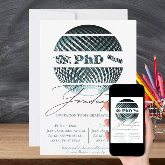 Phd graduation invitation  (Creator Uploaded)