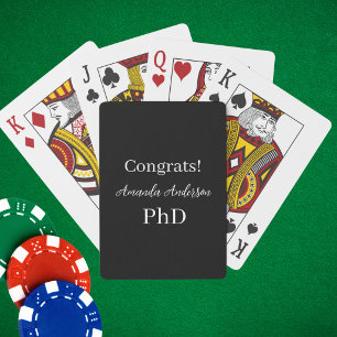 PhD Graduation Personalised Name Playing Cards