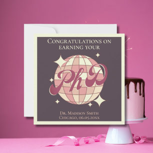 PhD graduation thesis defence congratulation card