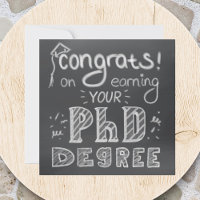PhD graduation thesis defence congratulation card 