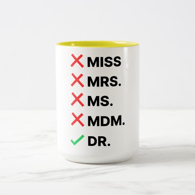 PhD Graduation Two-Tone Coffee Mug (Center)