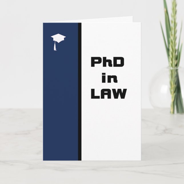 PhD in Law Congratulations Card (Front)