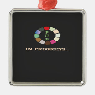 PhD In Progress Metal Tree Decoration