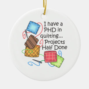 PHD In Quilting Ceramic Tree Decoration