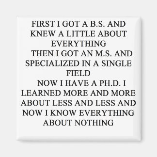 PHD joke Magnet