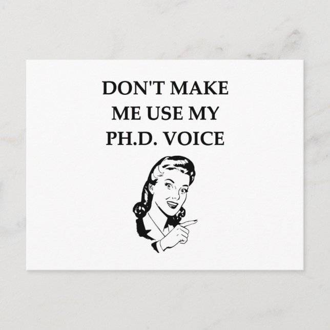 phd joke postcard (Front)