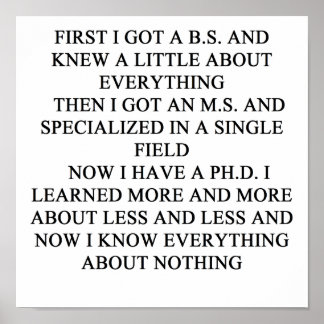 PHD joke Poster