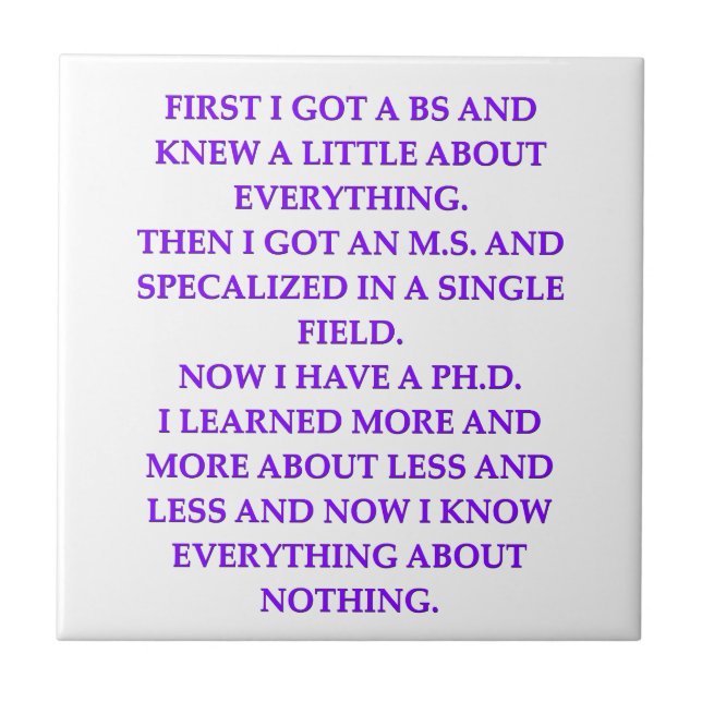 phd joke tile (Front)