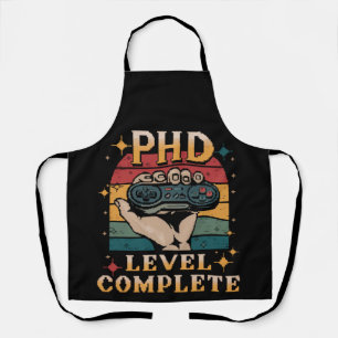 PhD Level Complete Graduation Doctorate Gaming Apron