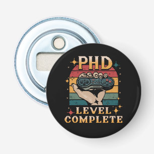 PhD Level Complete Graduation Doctorate Gaming Bottle Opener