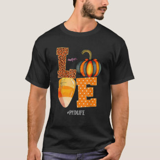 PhD Life Love Nurse Life Halloween Costume Leopard T-Shirt