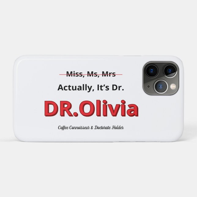 PHD Mother Funny Doctorate Graduation Gift For Her Case-Mate iPhone Case (Back (Horizontal))