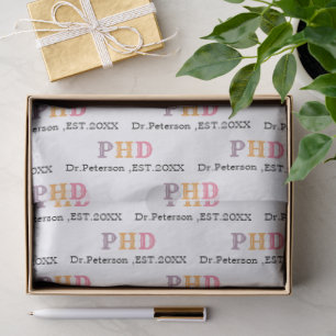PHD OR Doctorate Graduation Gift Wrap Tissue Paper