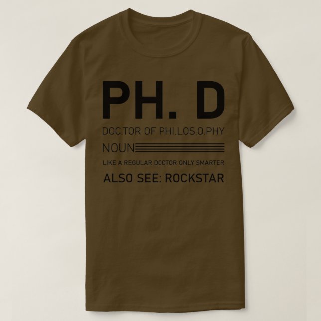 PhD Philosophy 3 T-Shirt (Design Front)