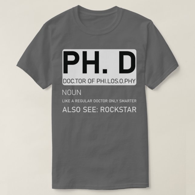 PhD Philosophy T-Shirt (Design Front)