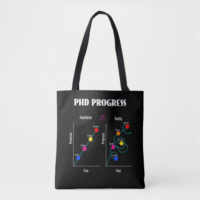 PhD Student Funny Doctorate PsyD EdD School Tote Bag (Front)