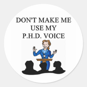 PHD voice Classic Round Sticker