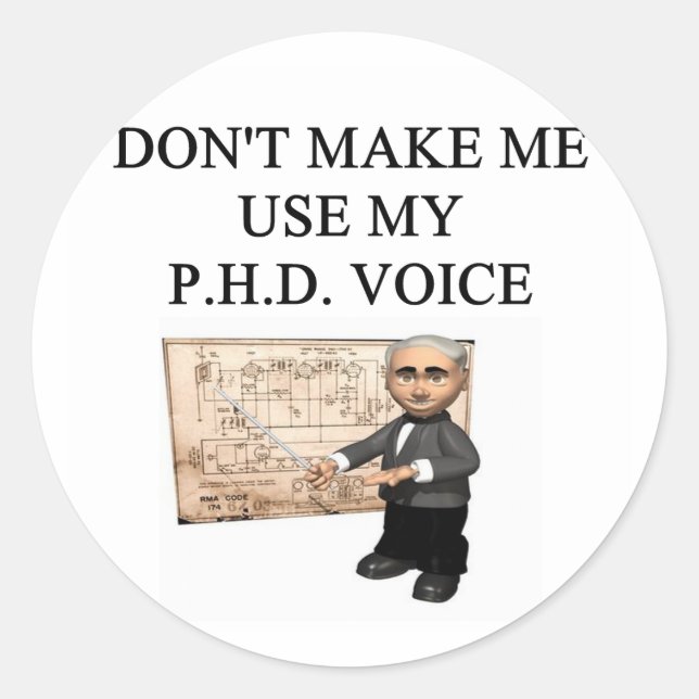 PHD voice Classic Round Sticker (Front)
