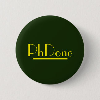 PhDone green/yellow 6 Cm Round Badge