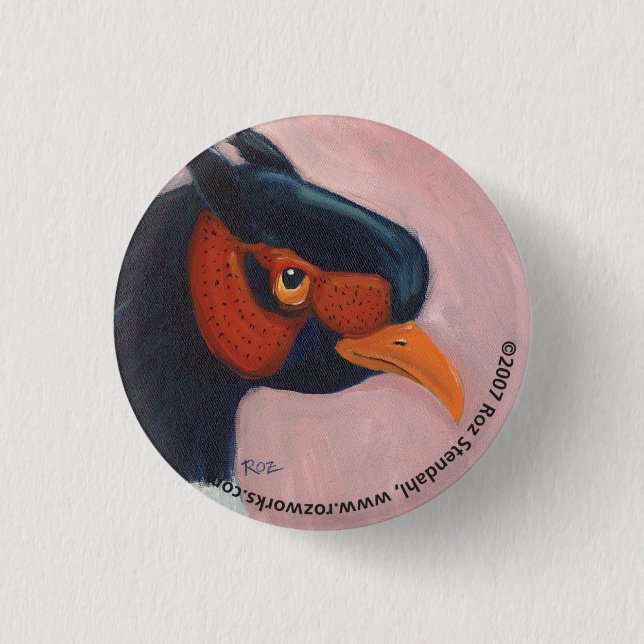 Pheasant 3 Cm Round Badge (Front)