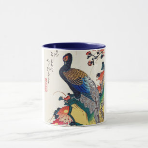 Pheasant and chrysanthemum, Hiroshige, Ukiyo-e Mug