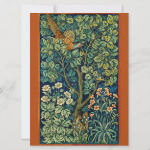 Pheasant Bird in a Tree (by William Morris) Card