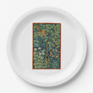 Pheasant Bird in a Tree (by William Morris) Paper Plate