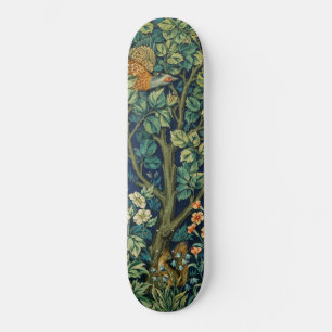 Pheasant Bird in a Tree (by William Morris) Skateboard