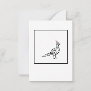Pheasant, bird theme card