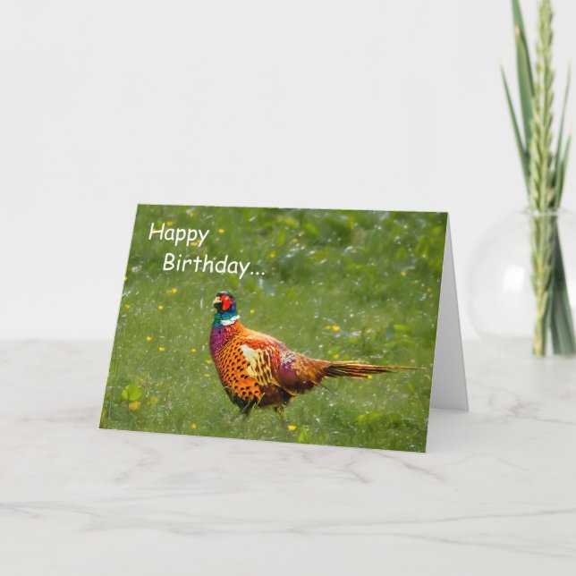 Pheasant Birthday Card (Front)