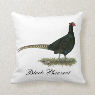 Pheasant Black Rooster Cushion