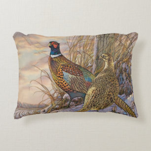 Pheasant decorative cushion