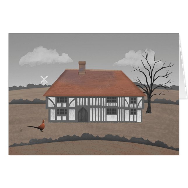 Pheasant Farmhouse Card (Front Horizontal)