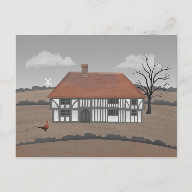 Pheasant Farmhouse Postcard (Front)