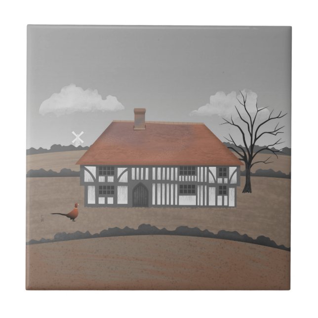 Pheasant Farmhouse Tile (Front)