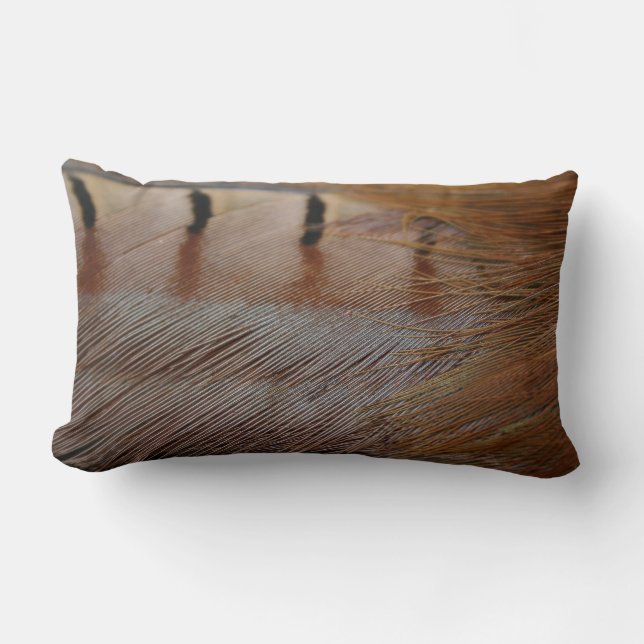 Pheasant Feathers Lumbar Cushion (Front)