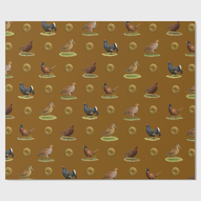 Pheasant, Grouse, Partridge,Christmas Gift wrap (Flat)