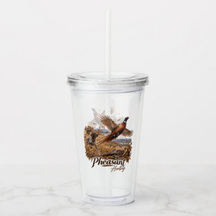 Pheasant Hunting Logo Acrylic Tumbler
