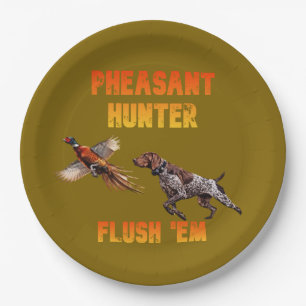 Pheasant Hunting  Paper Plate
