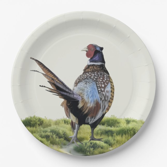 Pheasant Hunting     Paper Plate (Front)