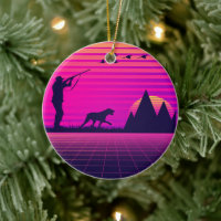 Pheasant Hunting Upland Bird Hunter Dog Vaporwave