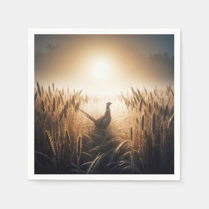 Pheasant in a Wheat Field Napkin