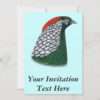 Pheasant: Lady Amherst Head Invitation
