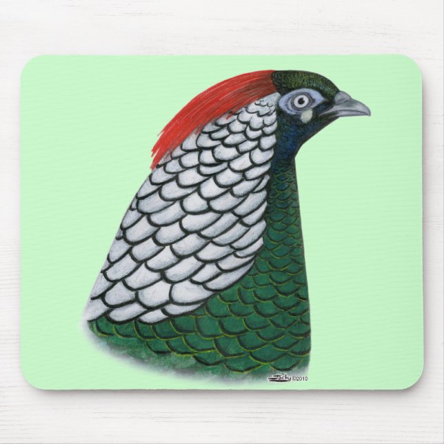 Pheasant:  Lady Amherst Head Mouse Pad (Front)