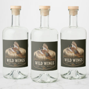 Pheasant  liquor bottle label