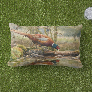 Pheasant lumbar cushion