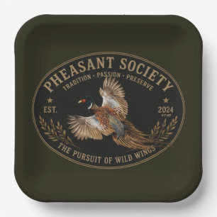 Pheasant paper plate