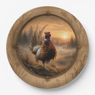 Pheasant  paper plate