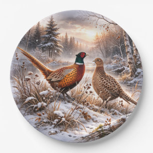 Pheasant paper plate