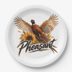 Pheasant  paper plate